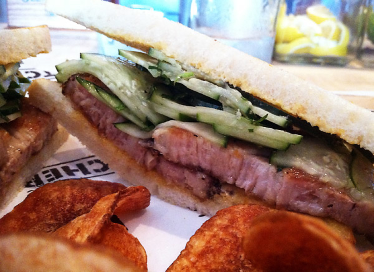 Butcher pork belly sandwich