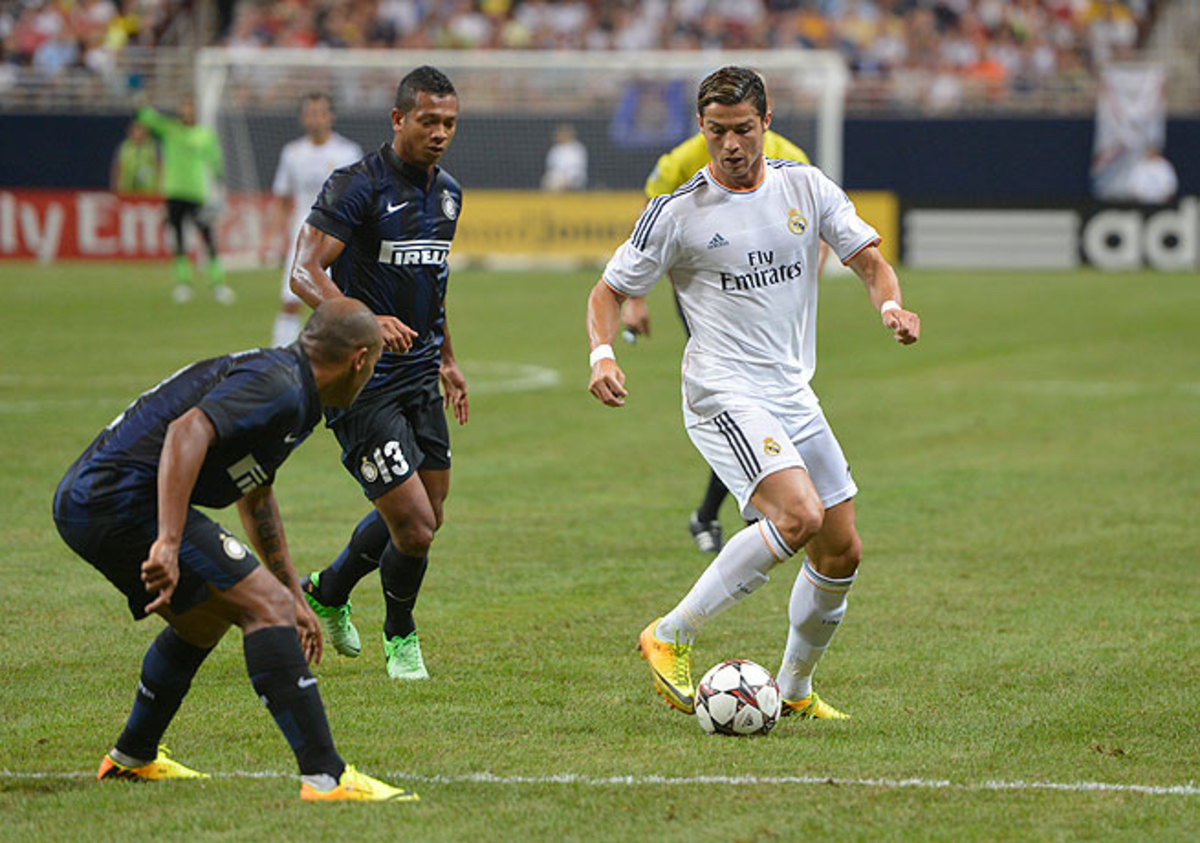 Cristiano Ronaldo (right) scored again for Real Madrid to cap a successful preseason run.