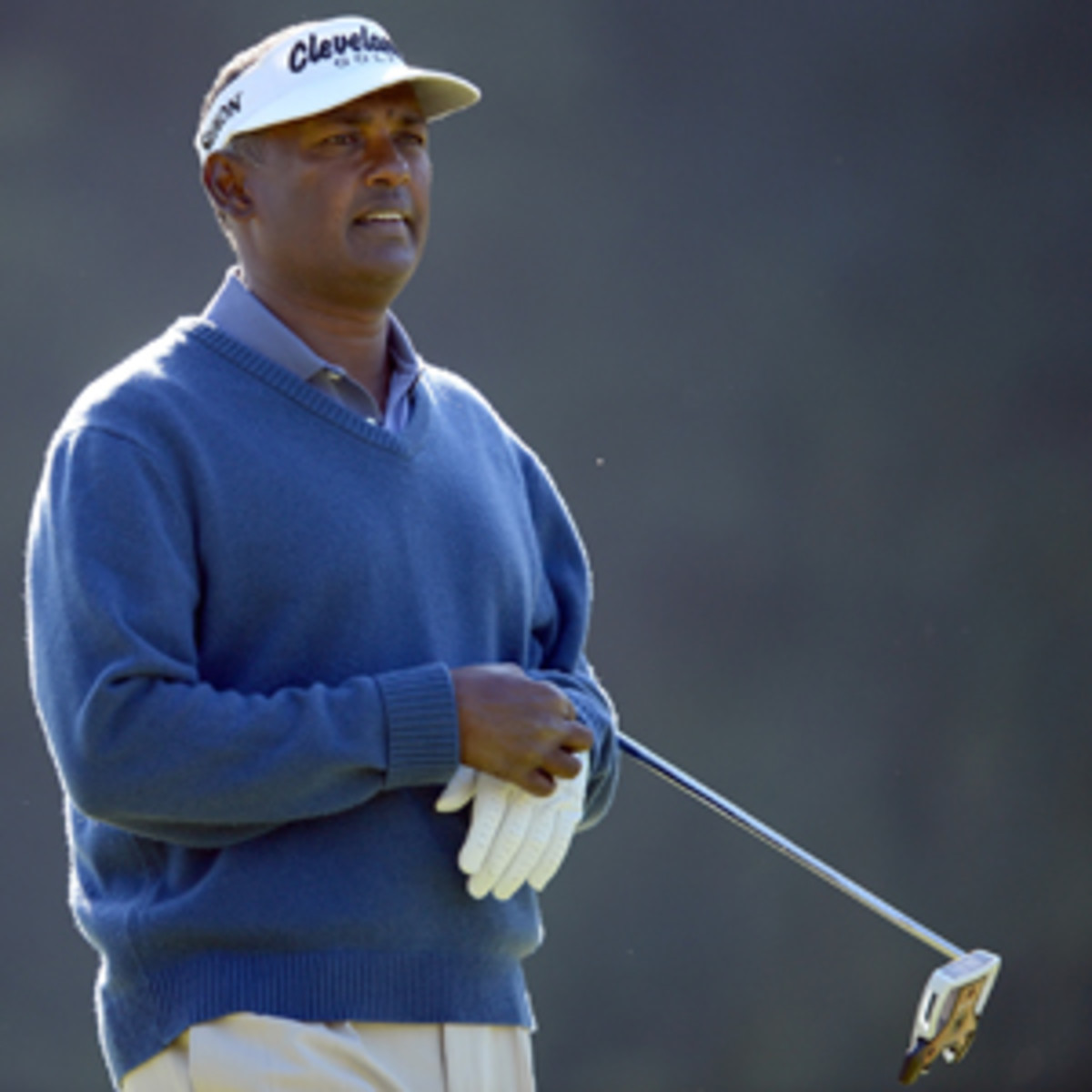 Vijay Singh admitted to using a banned substance in deer antler spray in January. (Harry How/Getty Images)
