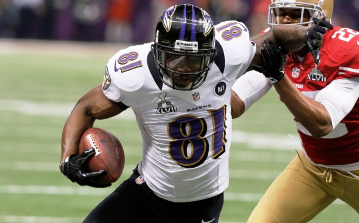 Anquan Boldin caught five touchdown passes during the Baltimore Ravens' Super Bowl run. (Kevin Terrell/AP)