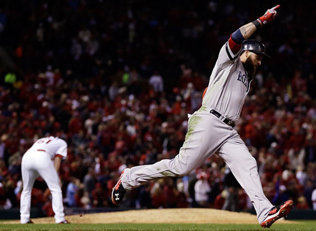 Jonny Gomes' three-run homer off Seth Maness was the decisive blow in Boston's 4-2 win.