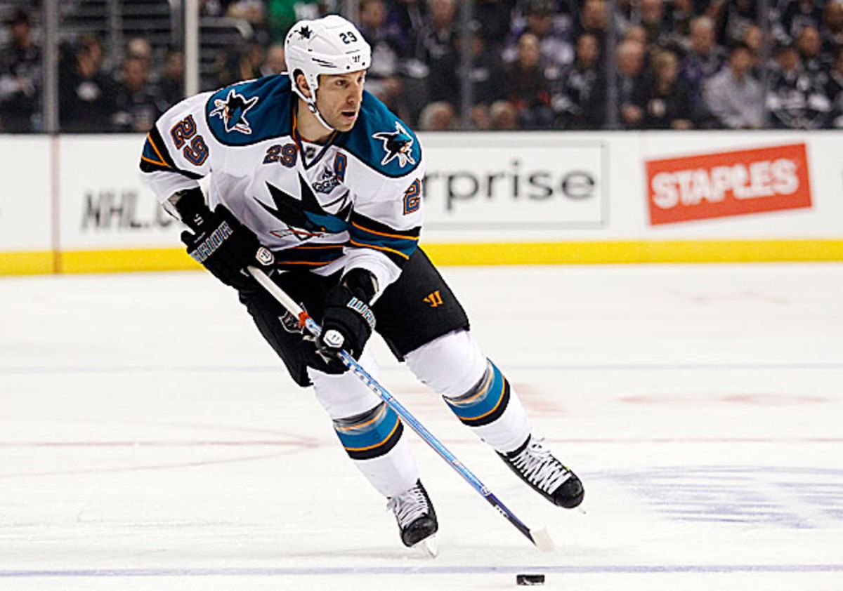 Ryane Clowe of the San Jose Sharks