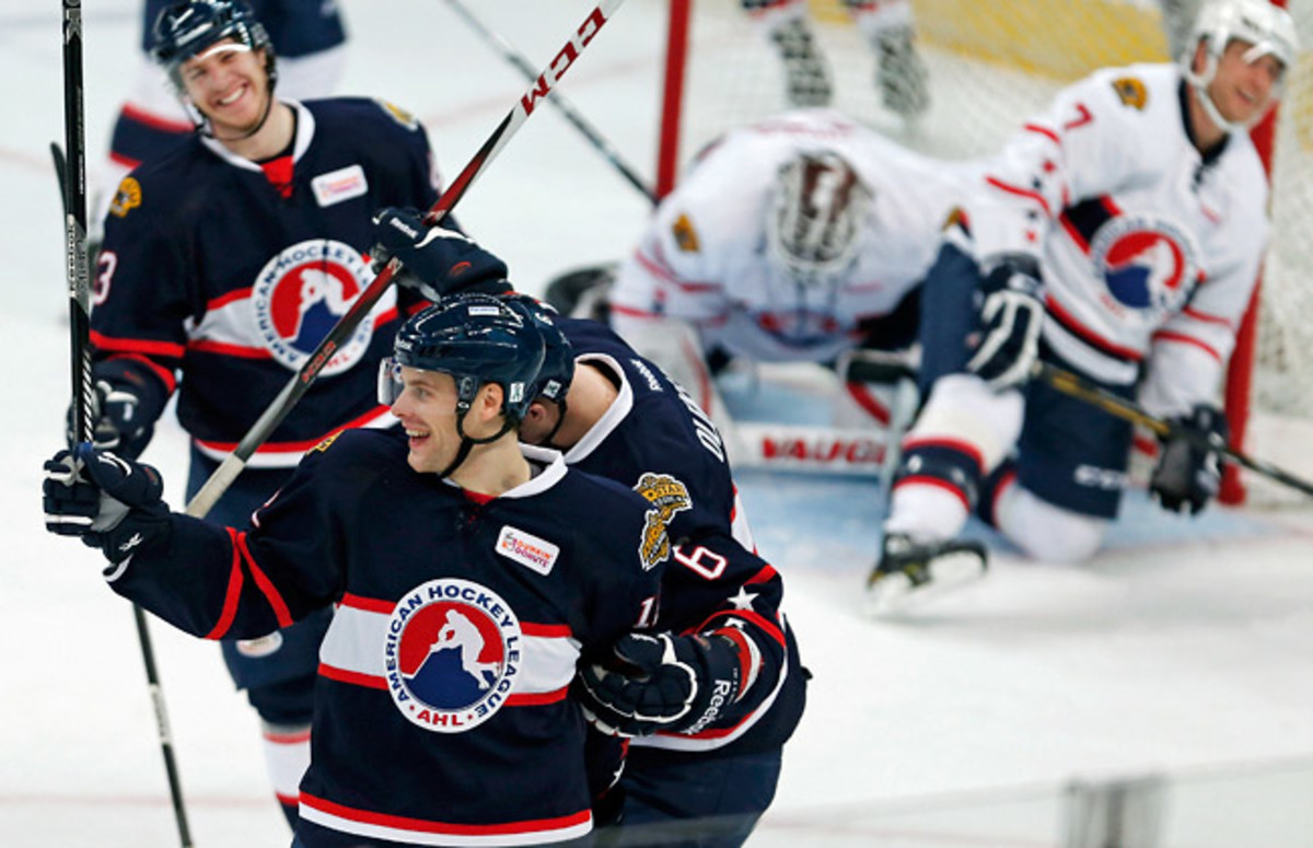 Ryan Hamilton scored the final three goals to record the seventh hat trick in AHL All-Star Game history.