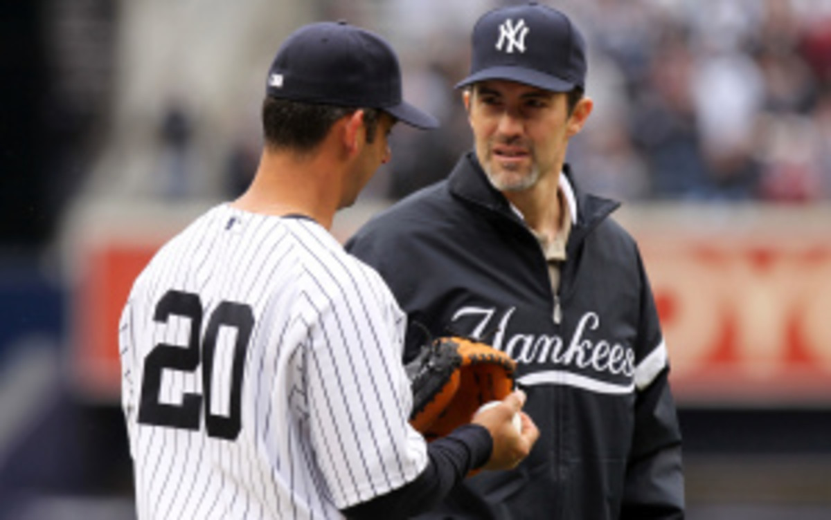 Mike Mussina will be the head coach of a boys high school varsity basketball team in Pennsylvania next school year. (Nick Laham/Getty Images)