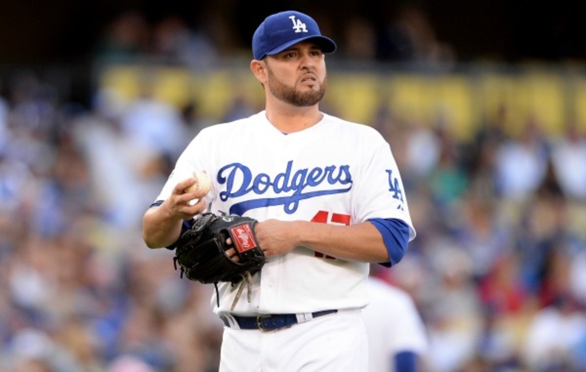 Ricky Nolasco was traded from the Marlins to the Dodgers in July. (Harry How/Getty Images)