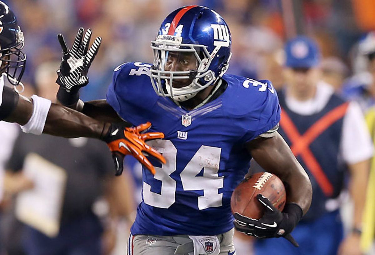 After rushing 71 times in 2012, David Wilson will see a bigger workload with Ahmad Bradshaw gone.