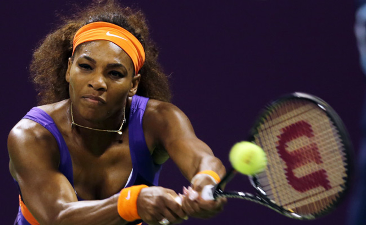 Serena Williams defeated Maria Sharapova at the Qatar Open and will face Victoria Azarenka in the finals. 