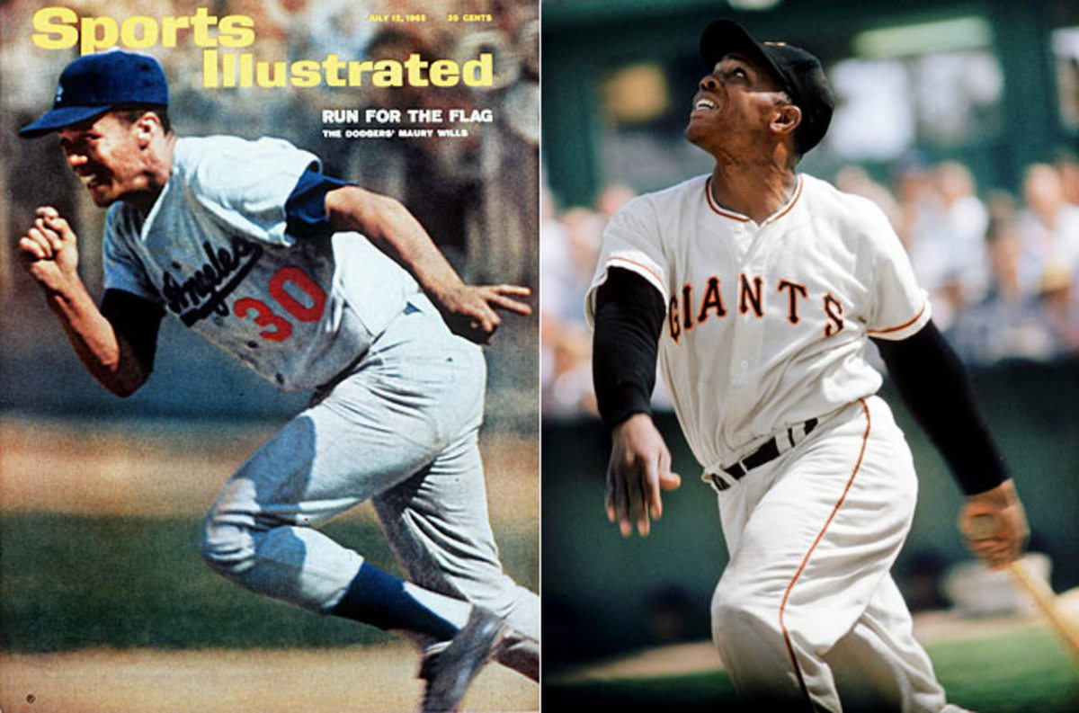 Maury Wills and Willie Mays