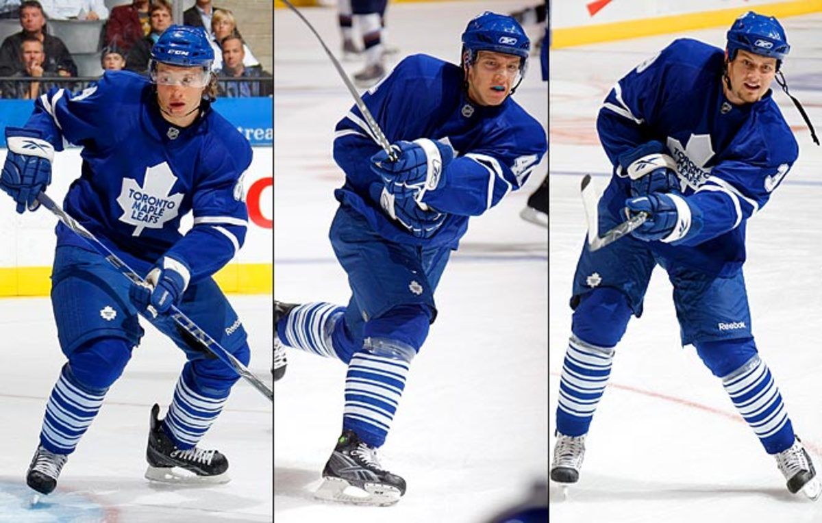 Mikhail Grabovski, Nikolai Kulemin and John Mitchell