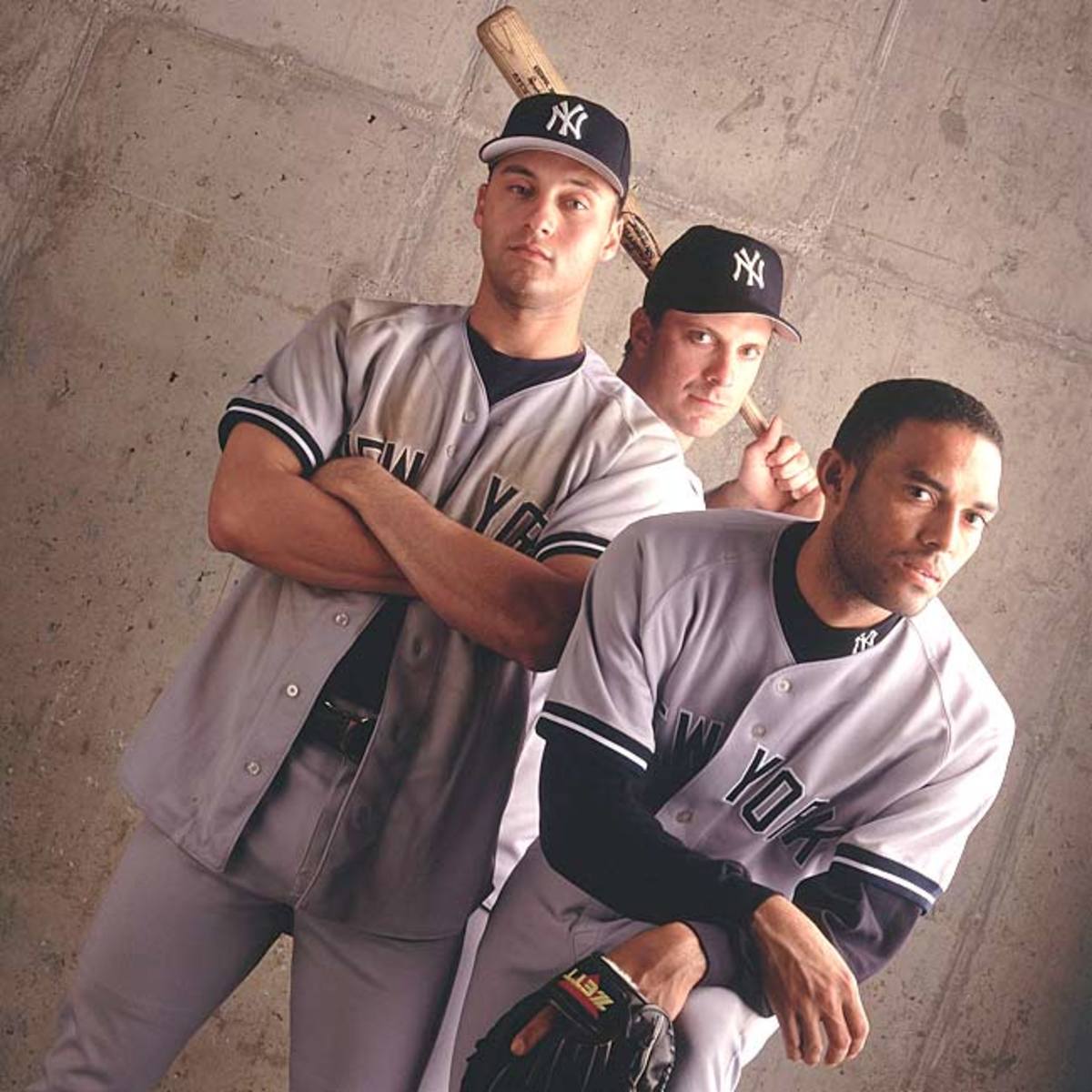 Derek Jeter, Tino Martinez and Mariano Rivera