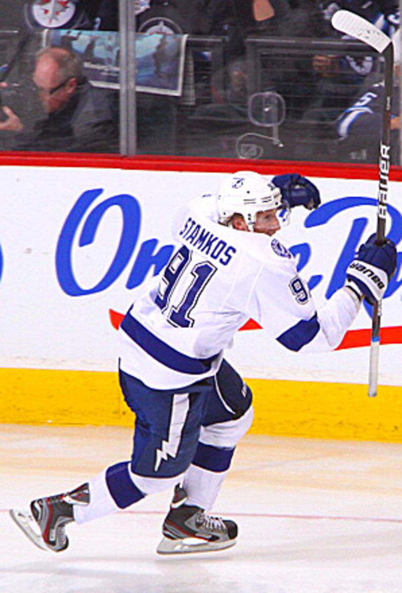 Stamkos (above) led the NHL in 2011-2012 with 60 goals.
