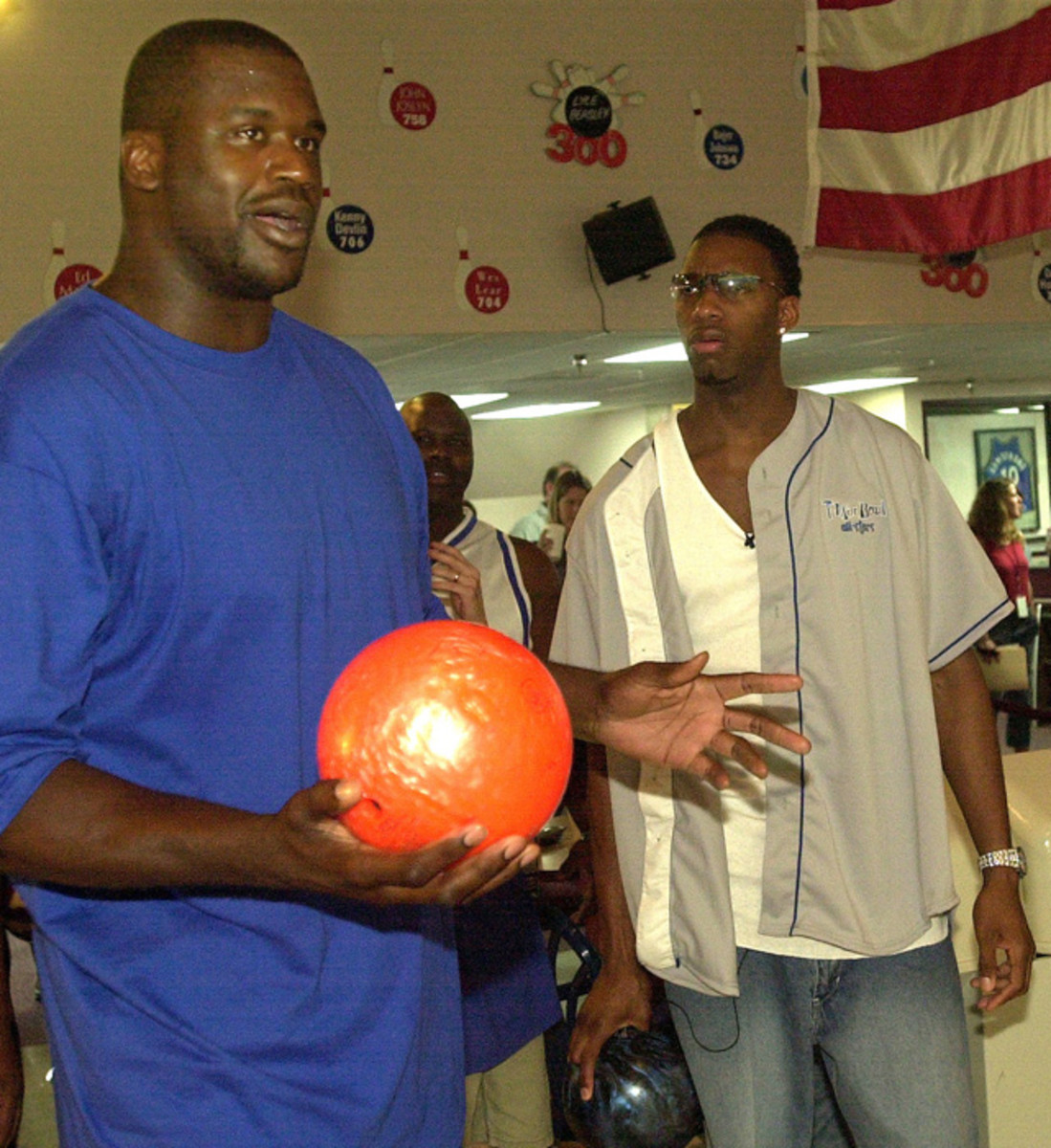 Shaquille O'Neal and Tracy McGrady 