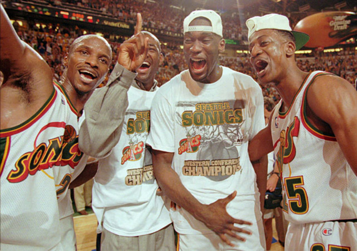 Vincent Askew, Sherrell Ford, Shawn Kemp and David Wingate 