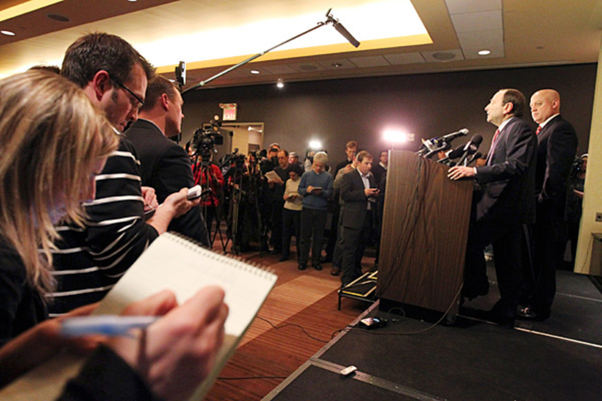 Gary Bettman at CBA press conference