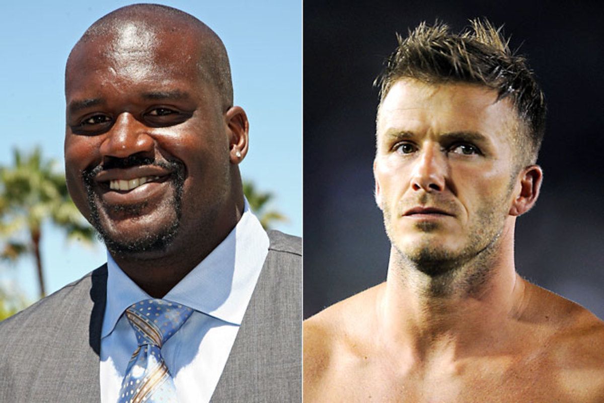 Shaquille O'Neal and David Beckham