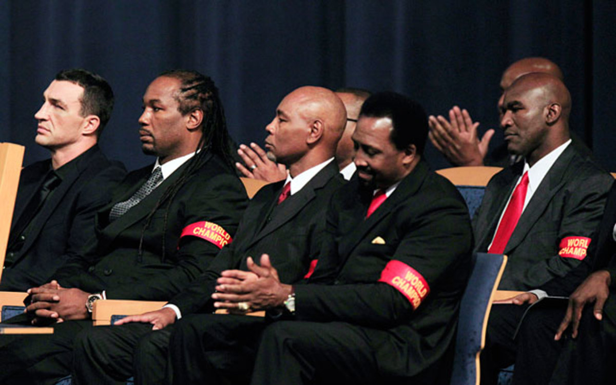 Wladimir Klitschko, Lennox Lewis, Hilmer Kenty, Thomas Hearns and Evander Holyfield