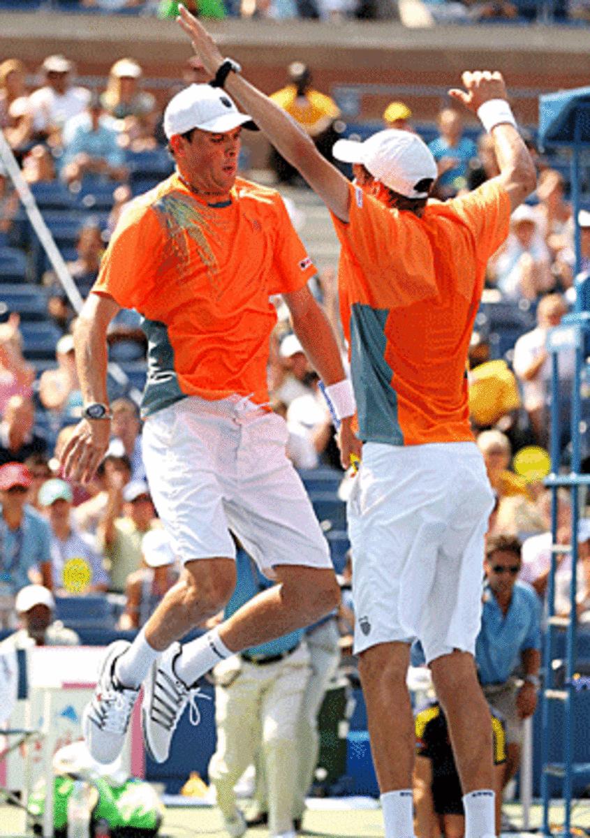 Bob and Mike Bryan surpassed Todd Woodbridge and Mark Woodforde for most Grand Slam doubles titles in the Open era.