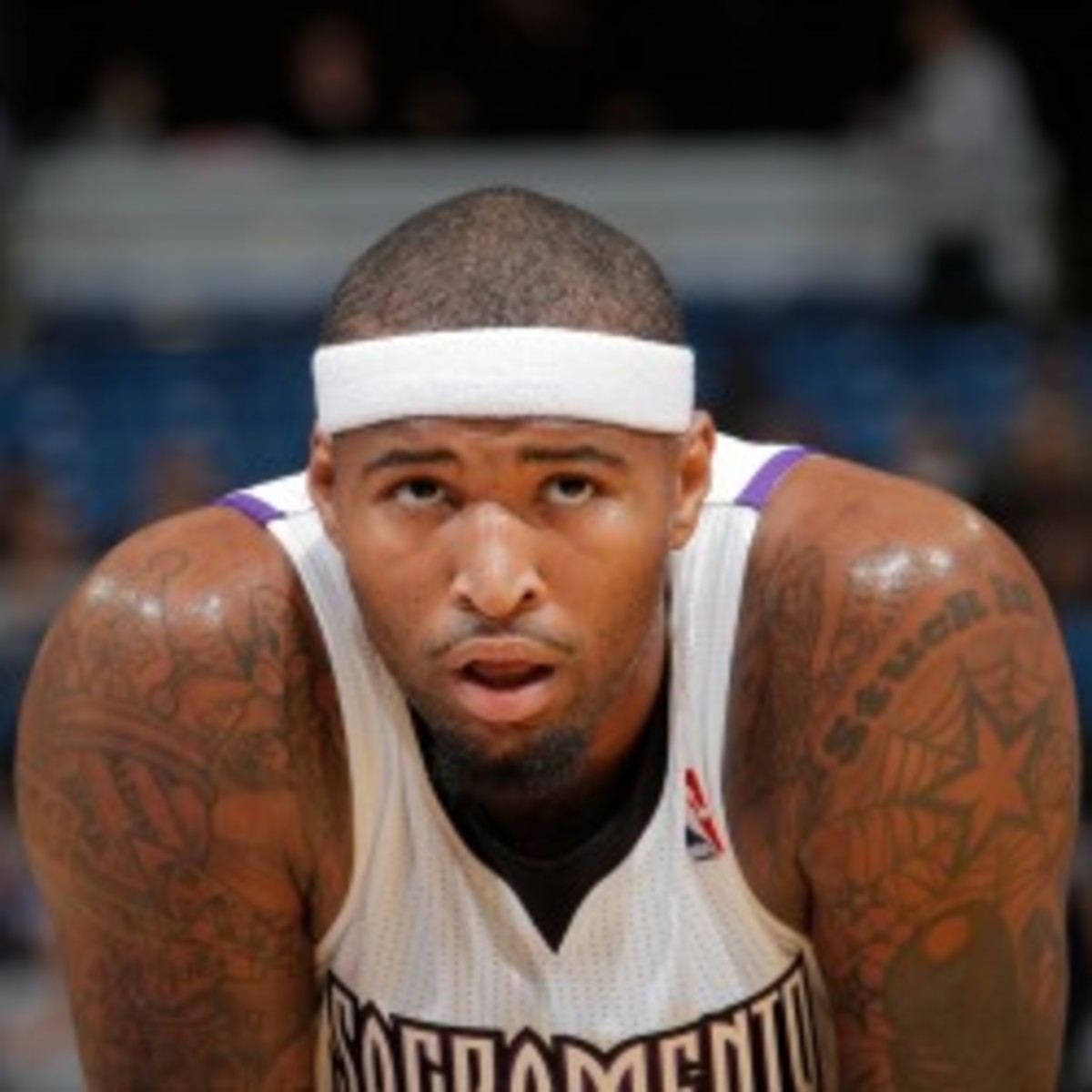 Kings center DeMarcus Cousins has shot under 42 percent from the floor this season. (Rocky Widner/Getty Images)