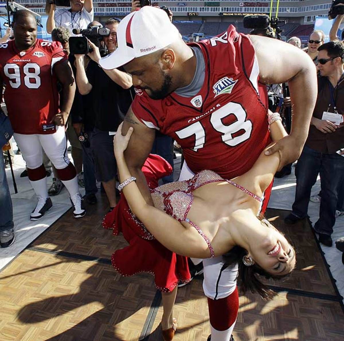 Alan Branch dances with Renee Sapp