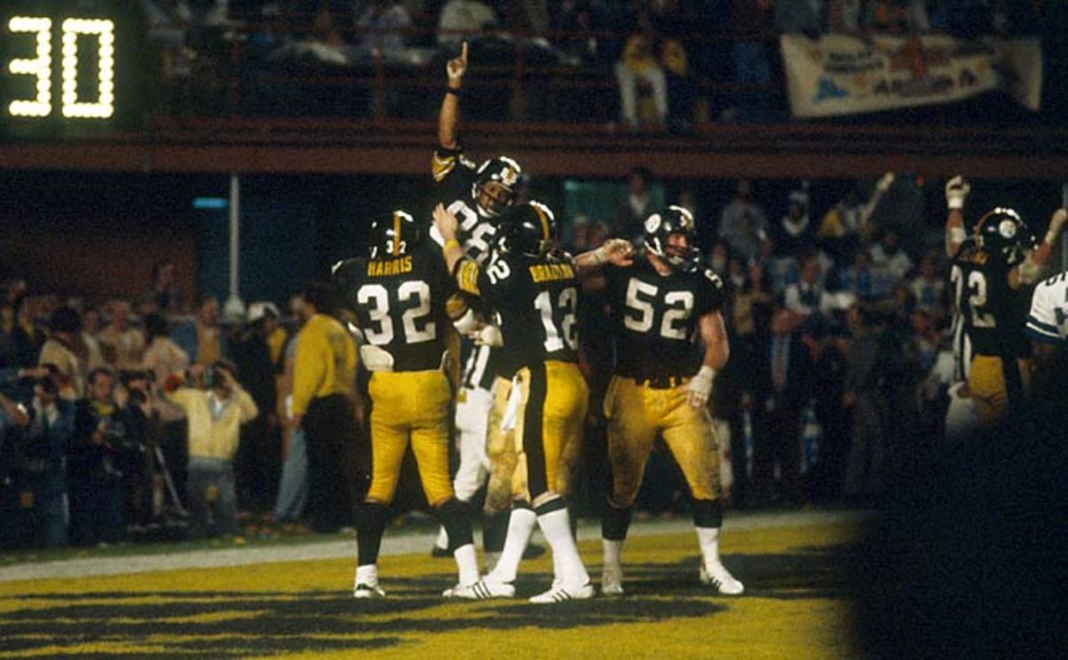 Lynn Swann, Terry Bradshaw and Franco Harris