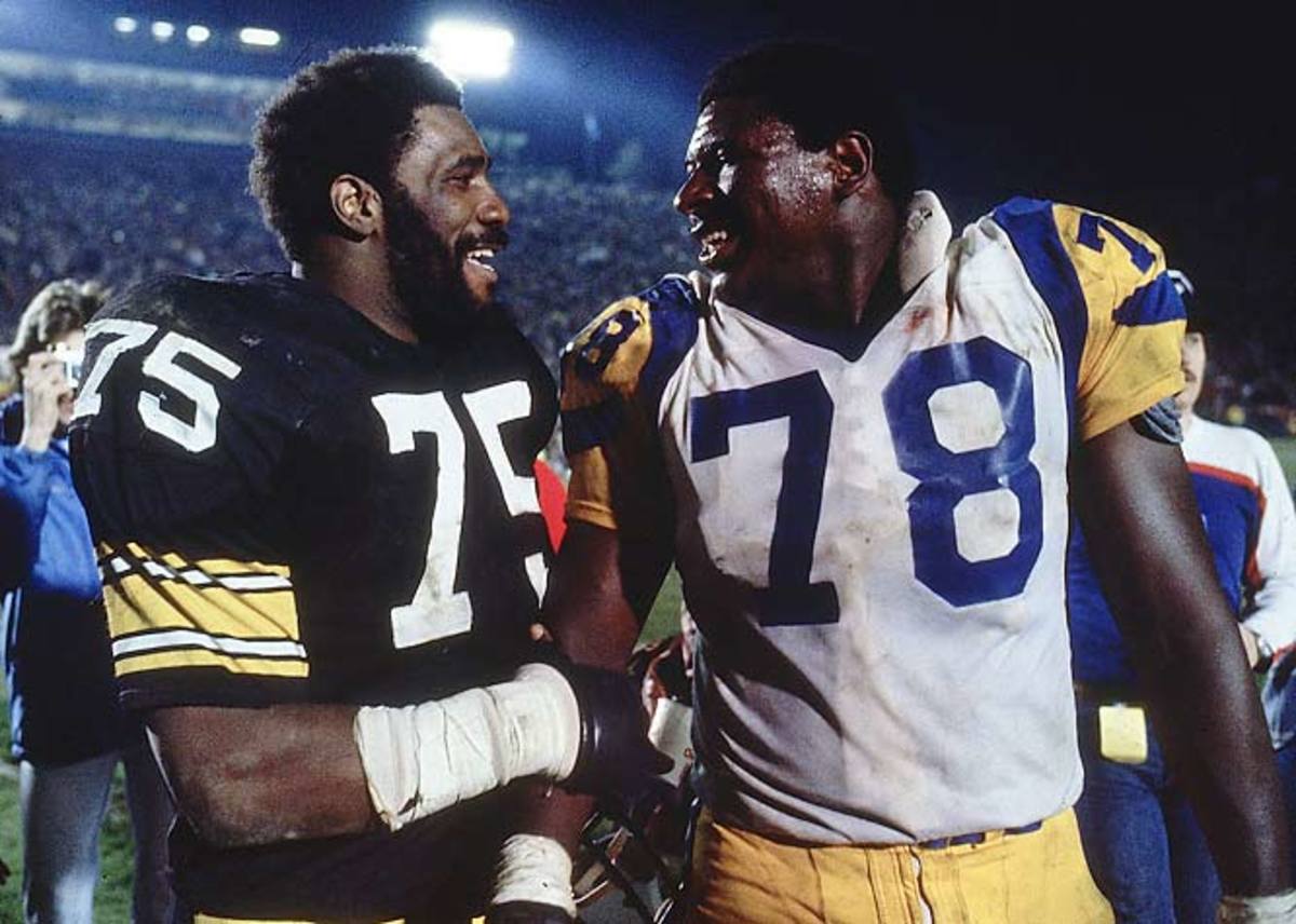 Joe Greene and Jackie Slater