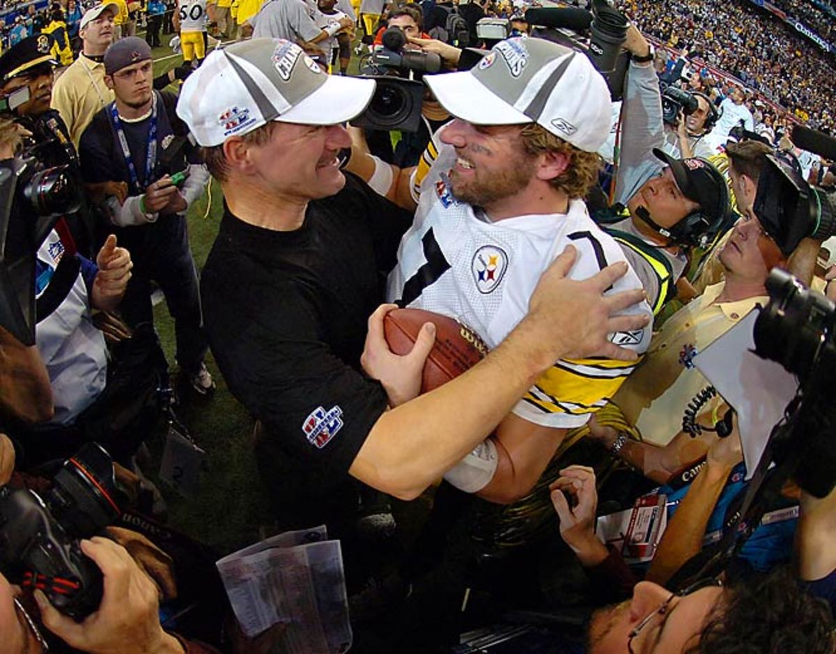 Bill Cowher and Ben Roethlisberger