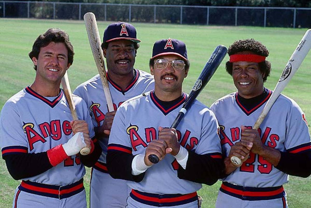 Fred Lynn, Don Baylor, Reggie Jackson and Rod Carew