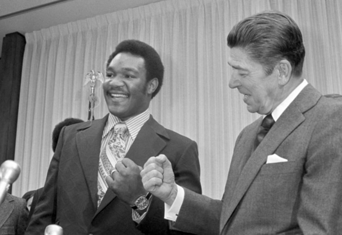 George Foreman and Ronald Reagan