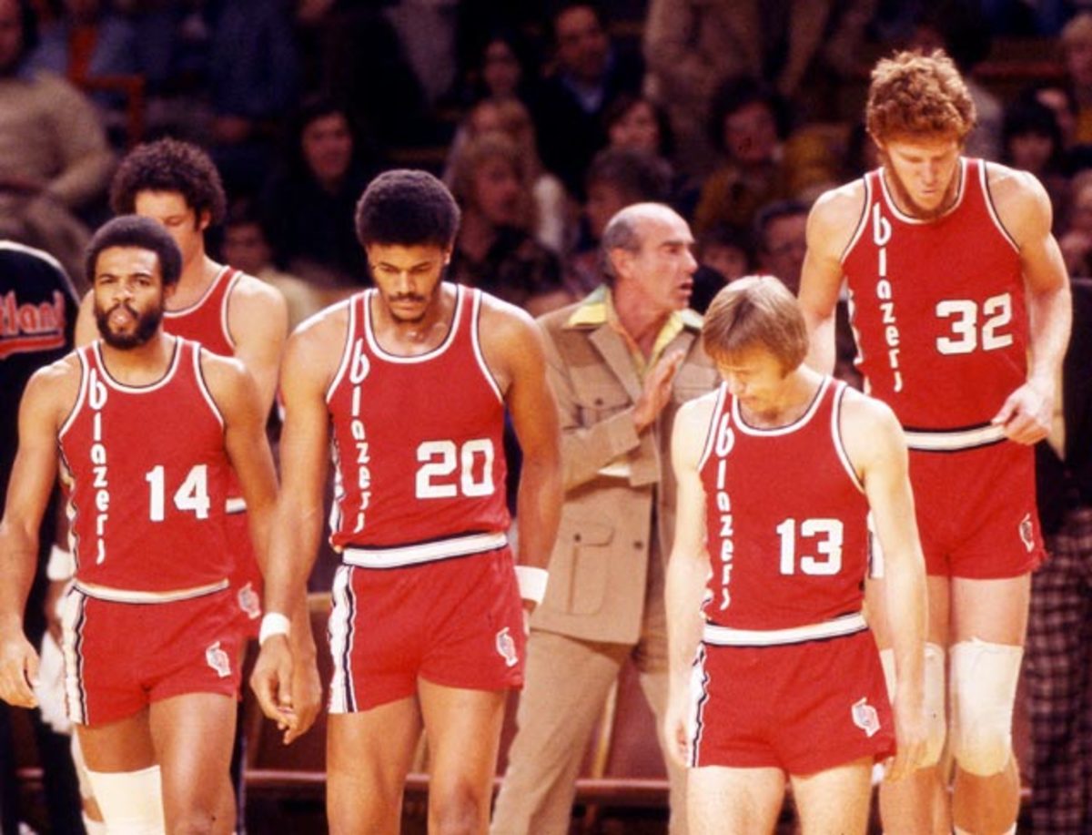 Lionel Hollins, Maurice Lucas, Jack Ramsey, Dave Twardzik and Bill Walton