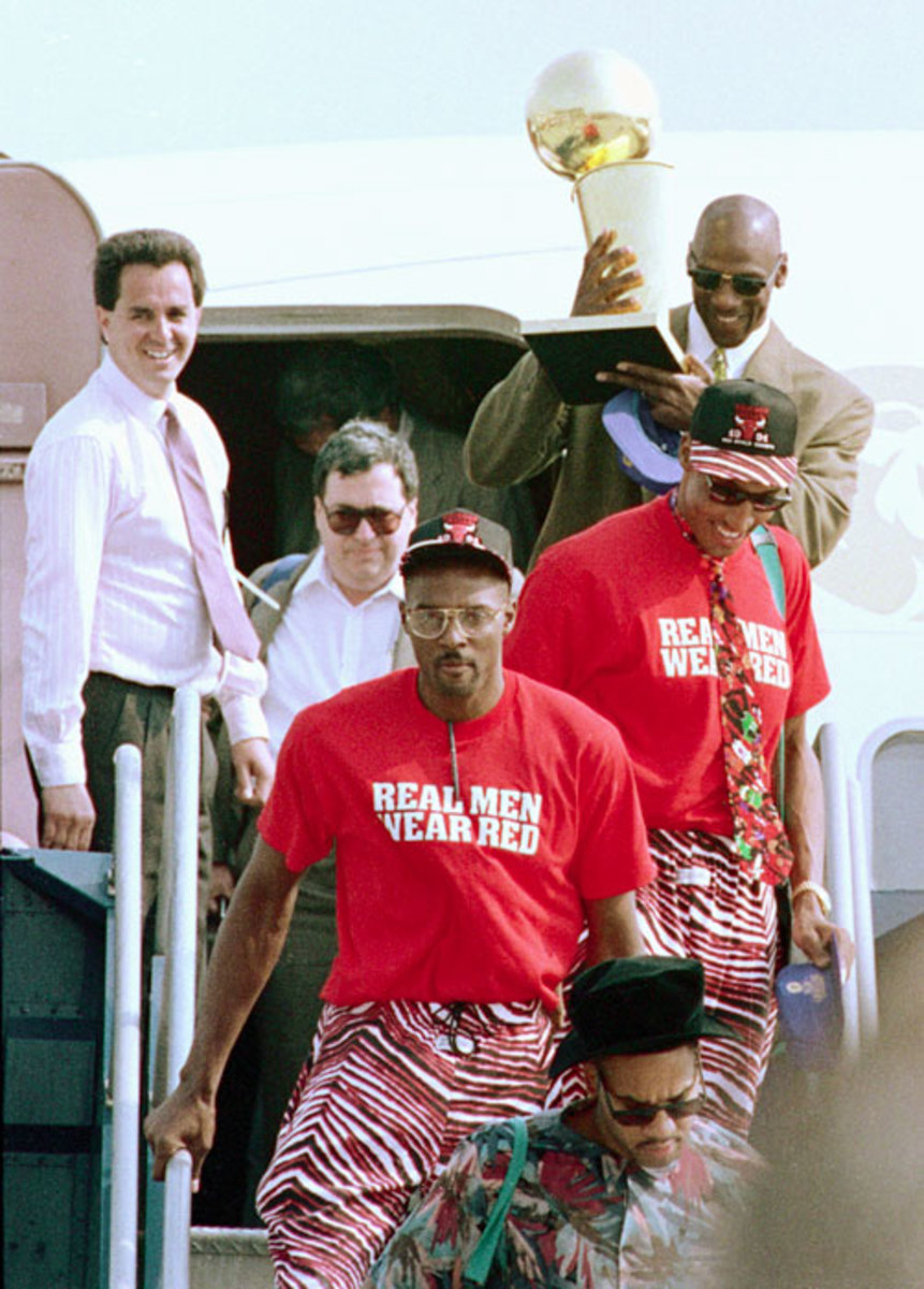 Horace Grant, Scottie Pippen and Michael Jordan