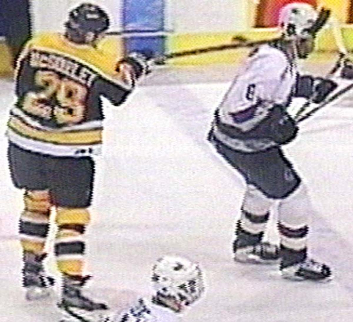 Marty McSorley clubs Donald Brashear