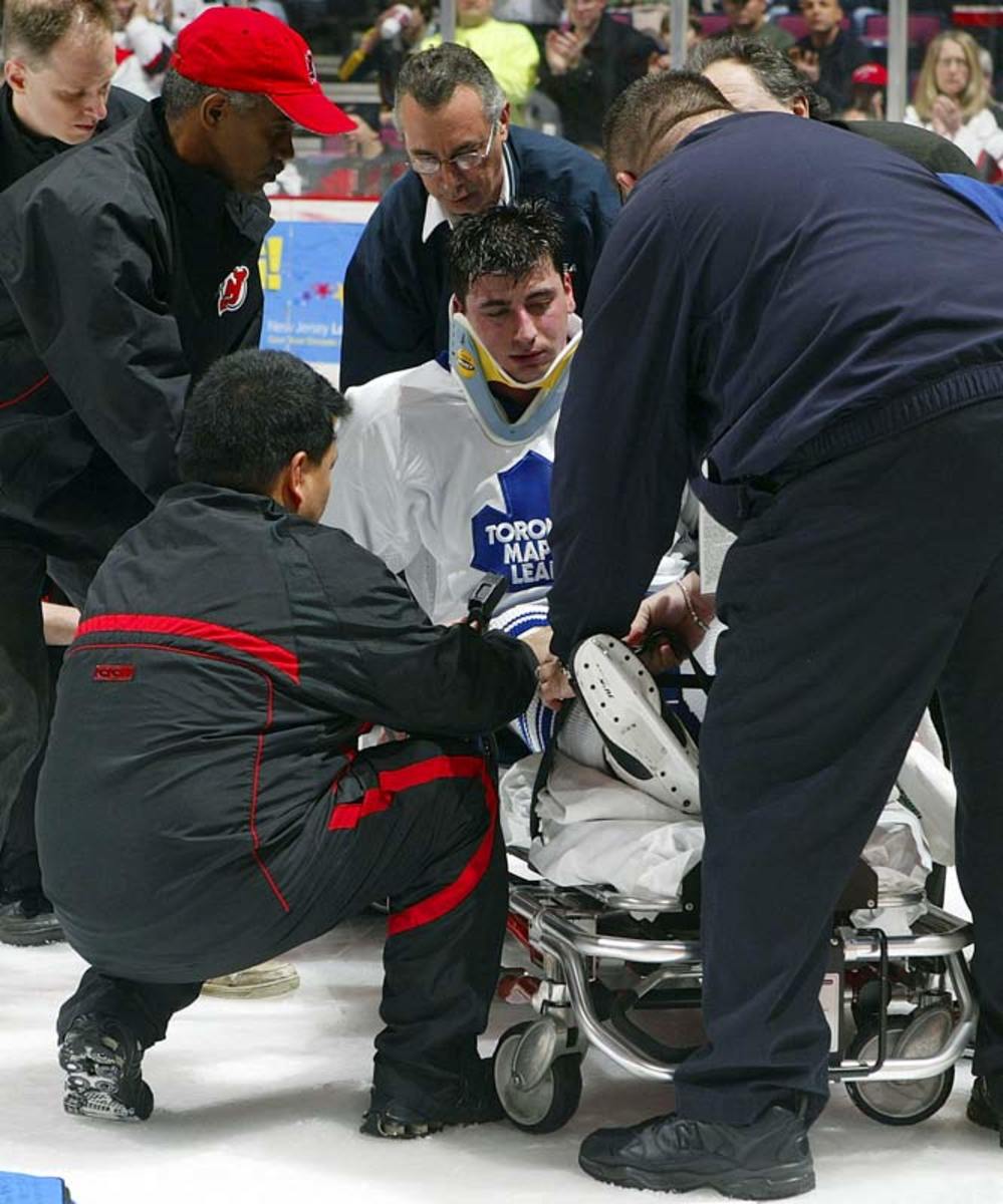 Cam Janssen nails Tomas Kaberle