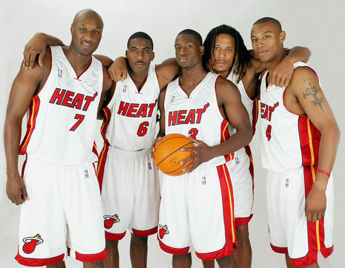 Lamar Odom, Eddie Jones, Dwyane Wade, Brian Grant and Caron Butler