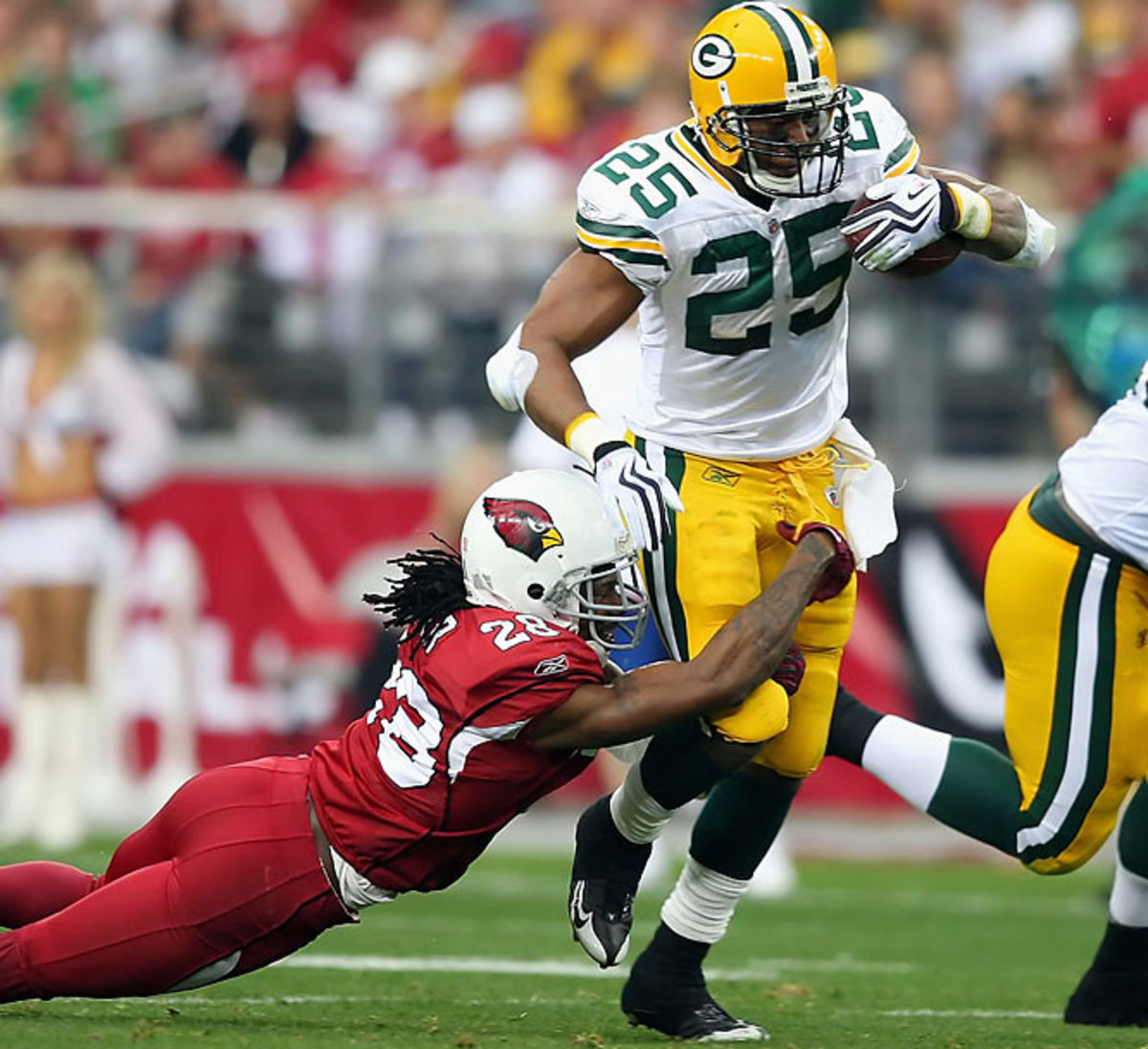 Packers RB Ryan Grant vs. Cardinals' defensive front