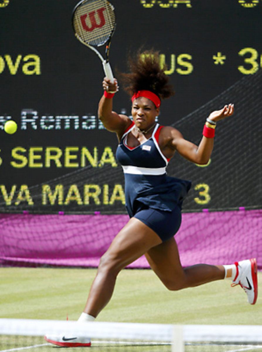Serena Williams won the first nine games of the gold medal match.