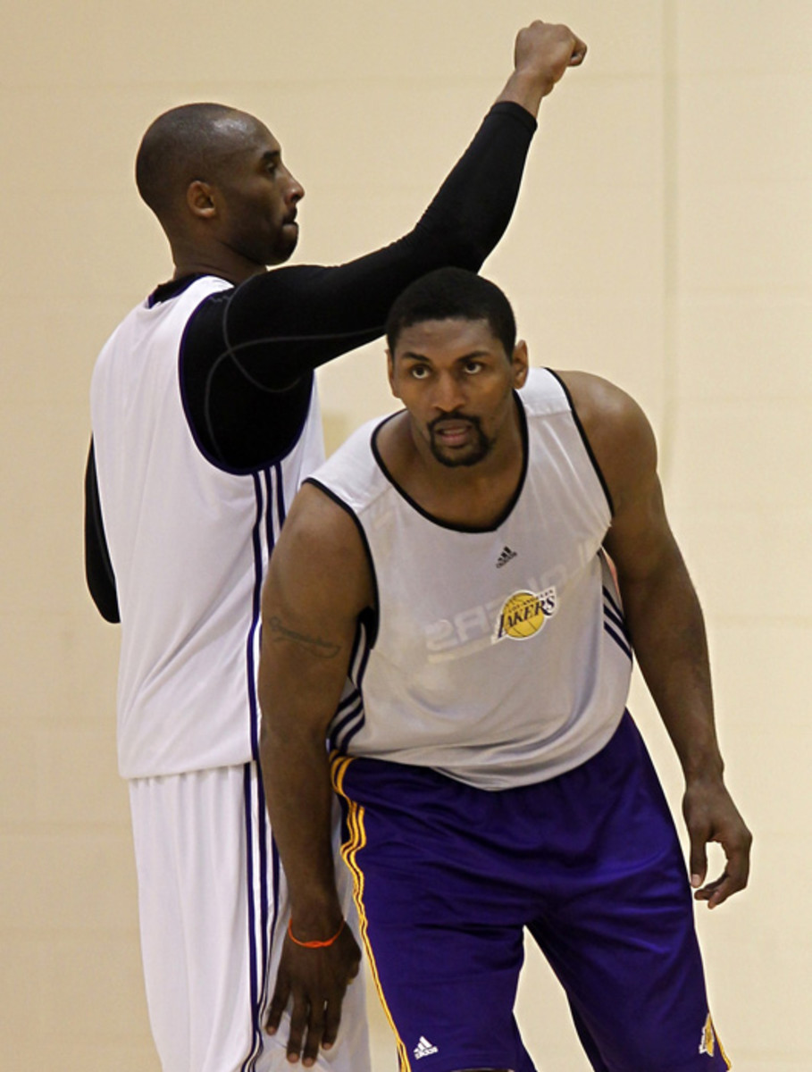 Kobe Bryant and Metta World Peace