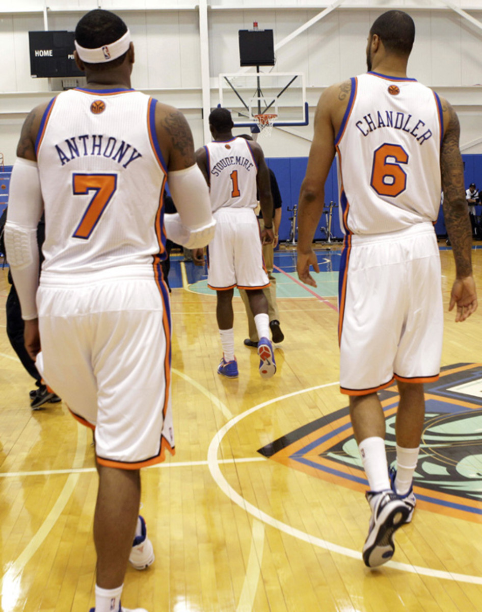 Carmelo Anthony,  Amar'e Stoudemire and Tyson Chandler