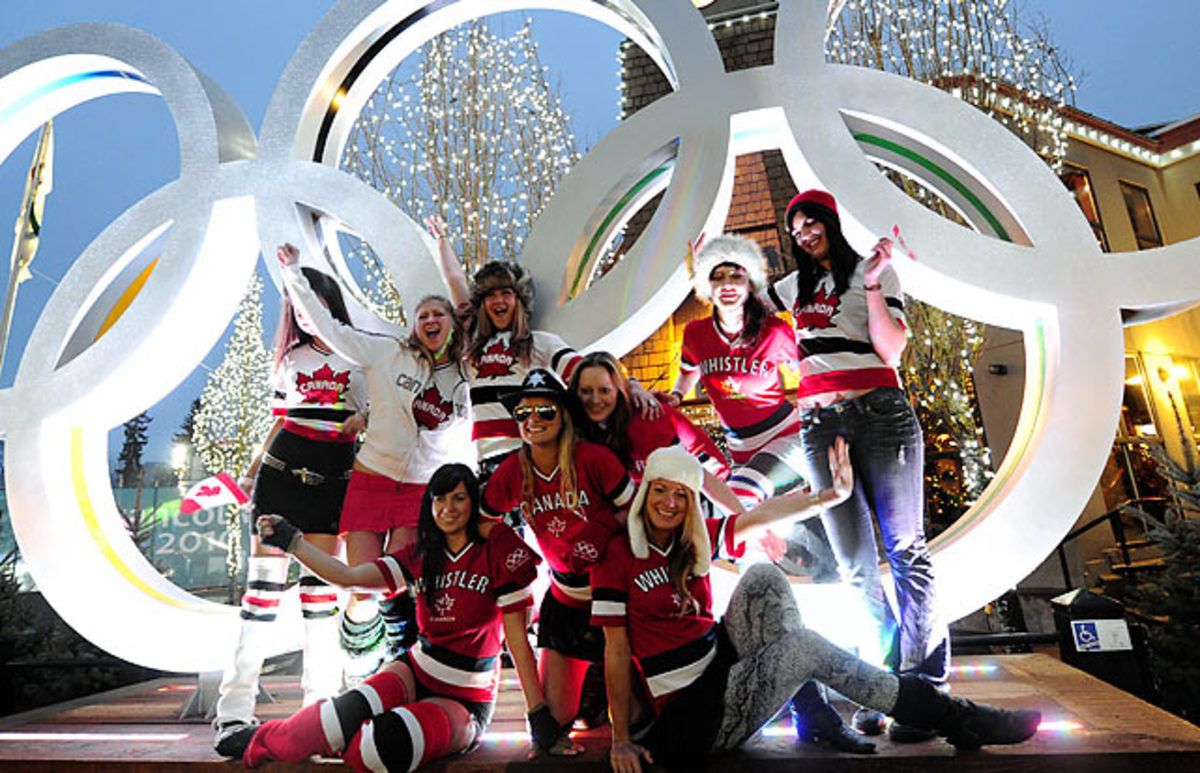 Olympic Rings in Whistler Ski Resort village