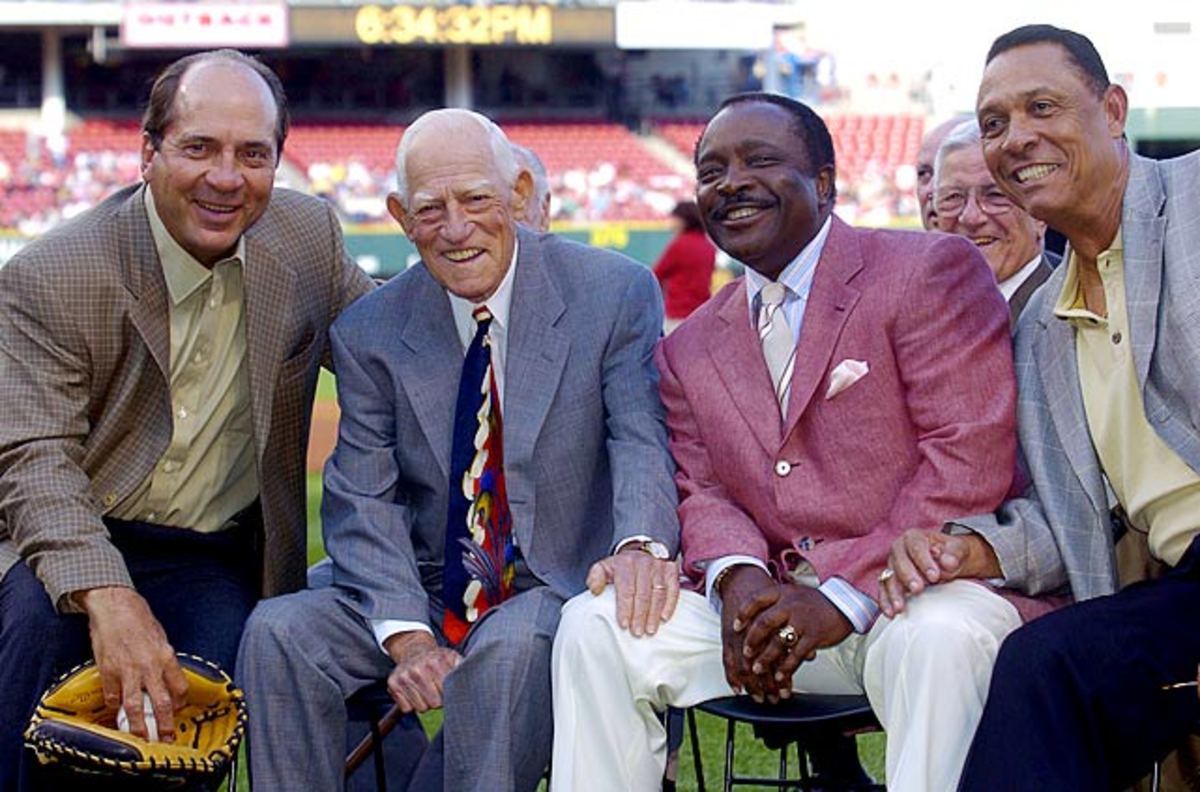 Johnny Bench, Sparky Anderson, Joe Morgan and Tony Perez