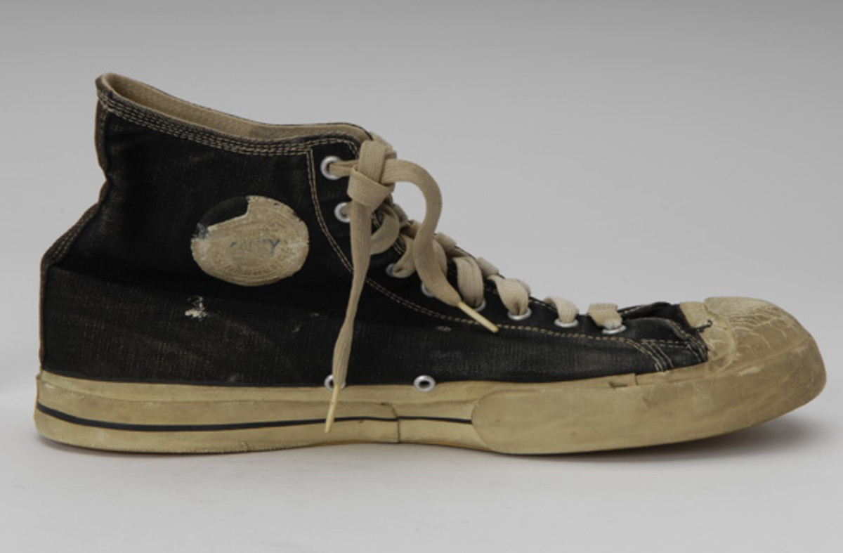 Converse All-Star shoe worn by Bob Cousy in the early '60s. (David N. Berkwitz/SI)