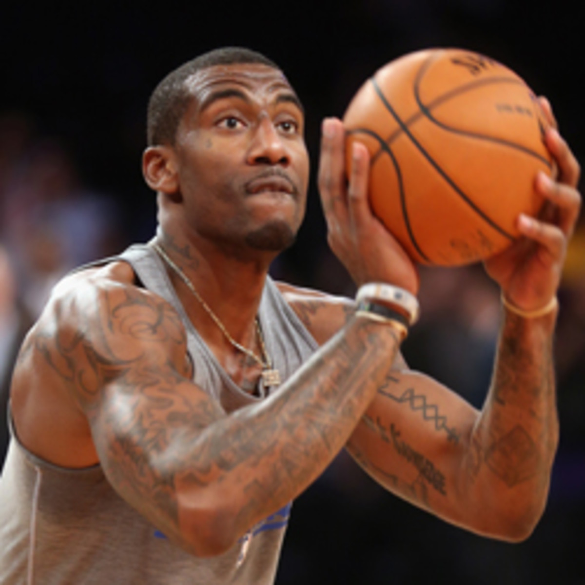 Amar'e Stoudemire is closer to returning to the Knicks after knee surgery. (Bruce Bennett/Getty Images)