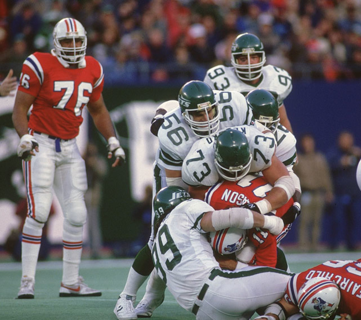 Lance Mehl, Joe Klecko, Mark Gastineau and Tony Eason
