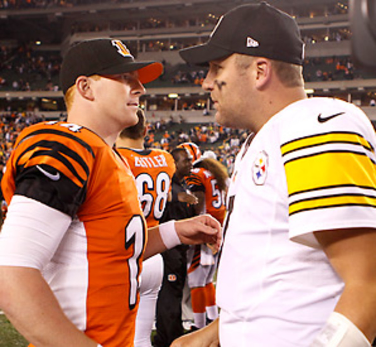 Andy Dalton and Ben Roethlisberger will meet with a likely playoff berth on the line this week. (Frank Victores-US PRESSWIRE)