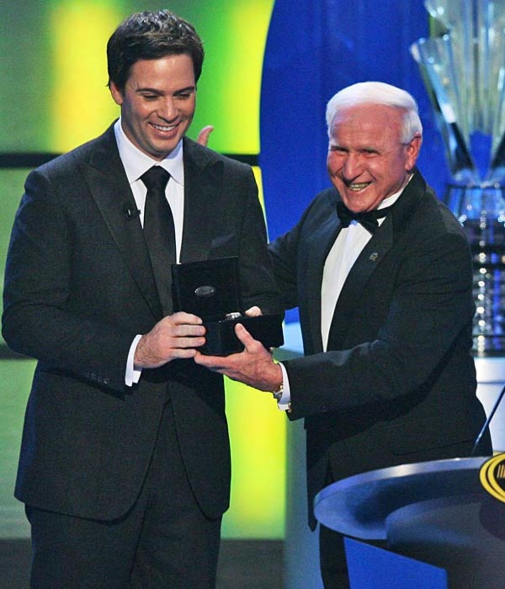 Jimmie Johnson and Cale Yarborough