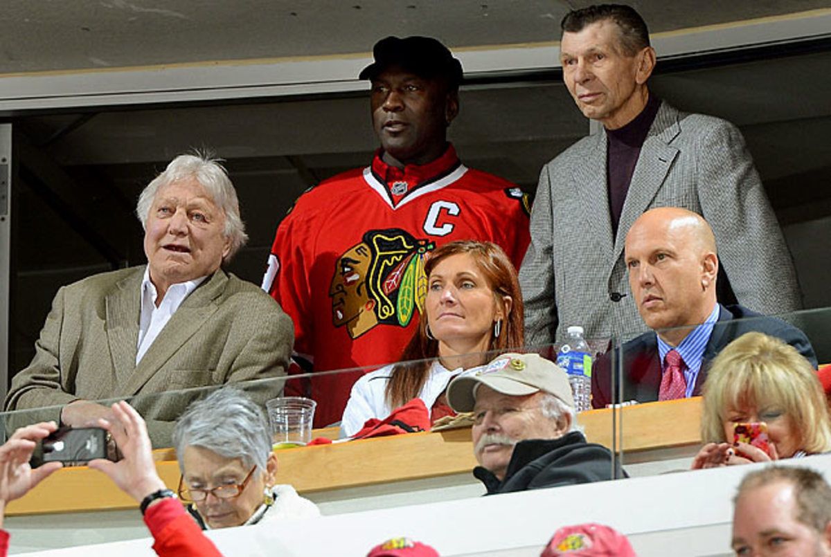 Michael Jordan, Bobby Hull and Stan Mikita