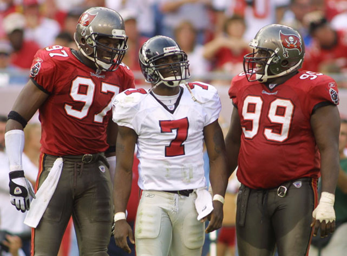 Simeon Rice, Michael Vick and Warren Sapp