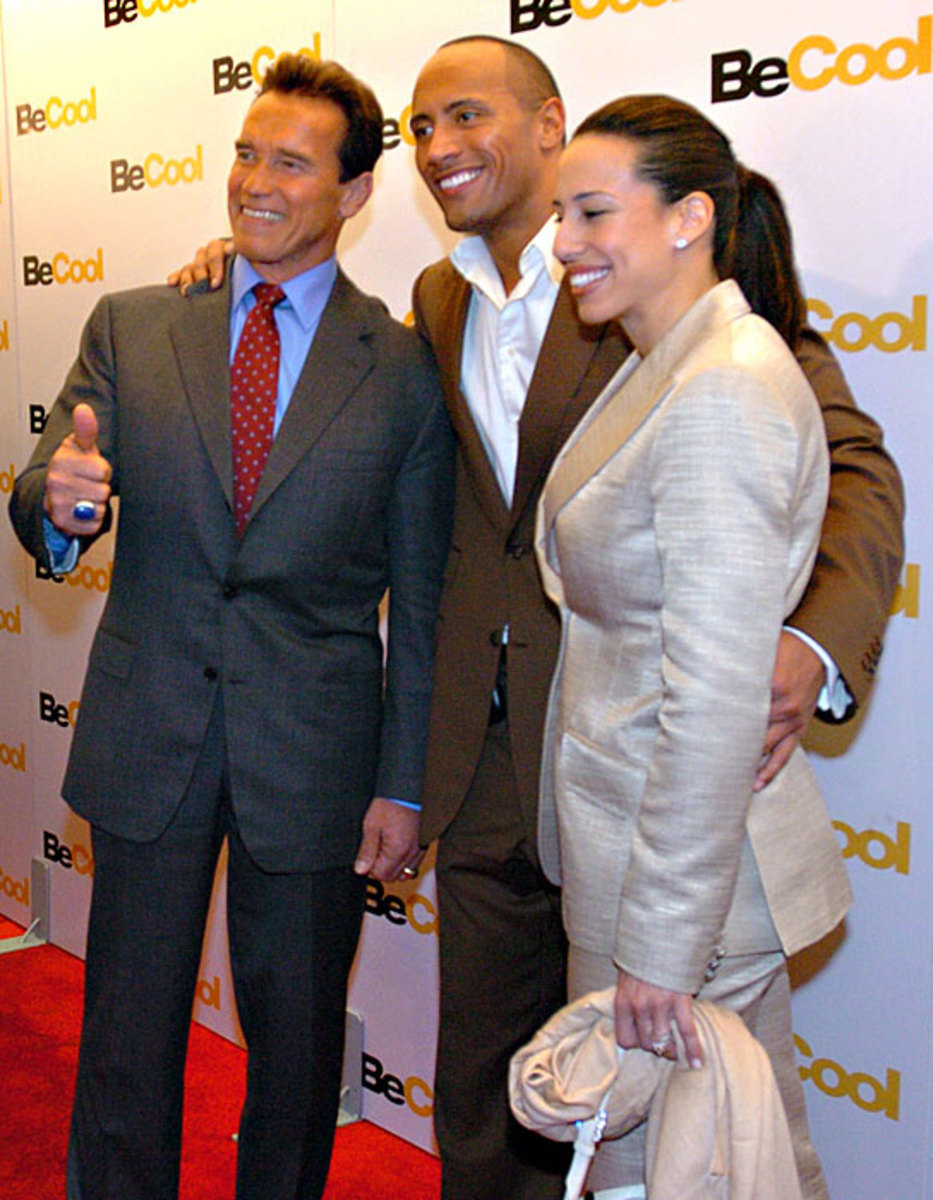 Arnold Schwarzenegger, The Rock and Dany Johnson