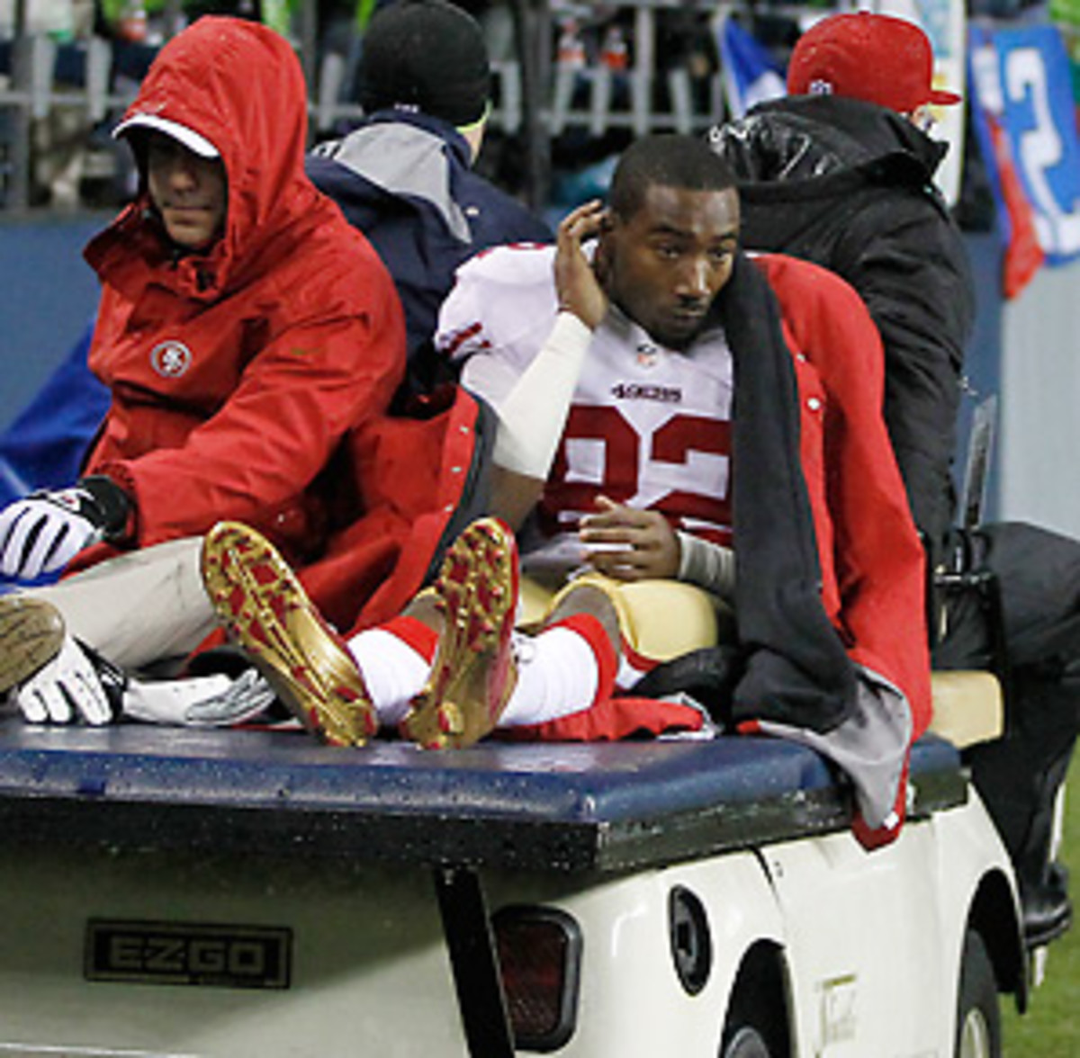 Mario Manningham posted his lowest yardage and touchdown totals since 2008 this season. (John Froschauer/AP)