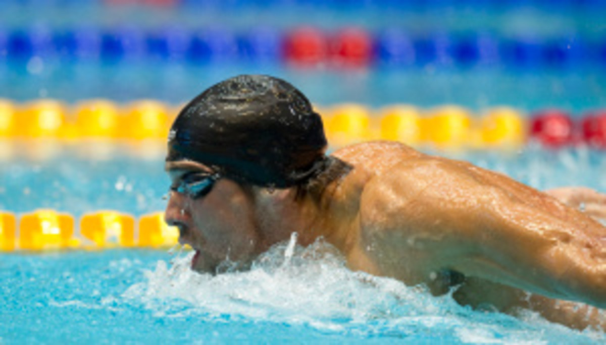 US swimmer Michael Phelps competes in th