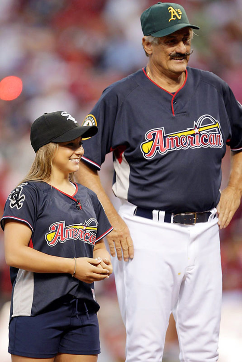 Olympian Shawn Johnson and Rollie Fingers